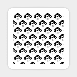 Cute monkies in black and white Magnet