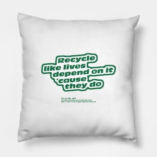 Recycle Amazon Green Pillow