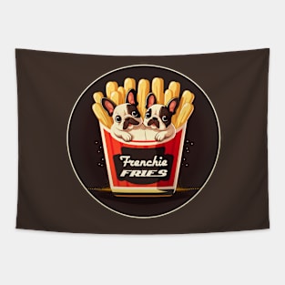 Frenchie fries #1 - French bulldogs & French fries Tapestry