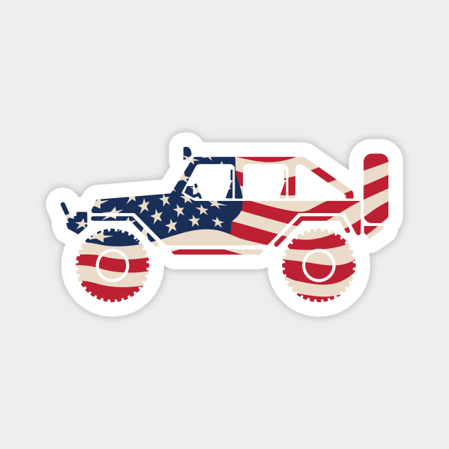 American Patriotic Off Road 4x4 Magnet by hobrath