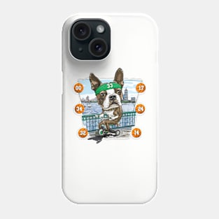 Boston Terrier Dog with Green Basketball Headband Phone Case