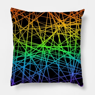 Rainbow lines Pillow