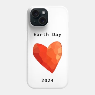 Earth Day 2024 Red Heart Phone Case