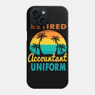 Retired Accountant Uniform Tropical Island Retirement Phone Case