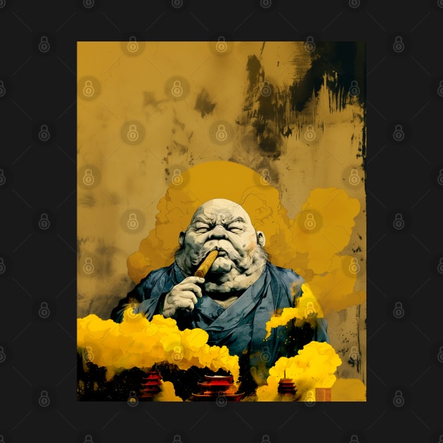 Puff Sumo: Smoking a Fat Robusto Cigar on a Dark Background by Puff Sumo