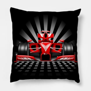 Formula 1 Red Racing Car Pillow