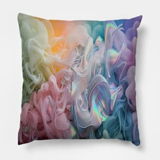 Abstract, Marble, Watercolor, Colorful, Vibrant Colors, Textured Painting, Texture, Gradient, Wave, Fume, Wall Art, Modern Art Pillow