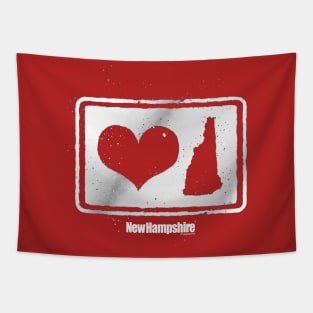 Love NH (transparent white graphic) Tapestry