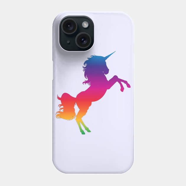 Unicorn Rainbow Sillhouette Phone Case by snknjak