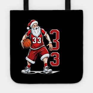 Santa Slam Dunk, Merry Christmas Gift, Basketball Gift Tote