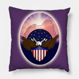 The Great Seal Glowing Oval (Small Print) Pillow
