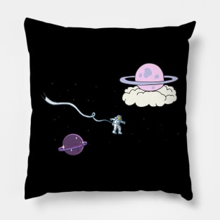 Astronaut floating in space Pillow