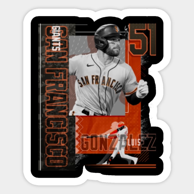 Luis Gonzalez Baseball Paper Poster Giants 2 - Luis Gonzalez - Sticker