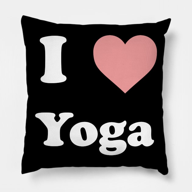 I Heart Yoga Pillow by GrayDaiser