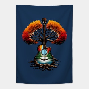 Hippie Acoustic Guitar Tapestry