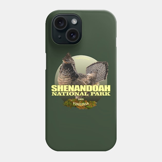 Shenandoah National Park (ruffed grouse) Phone Case by grayrider