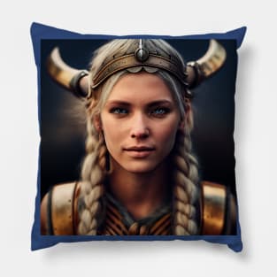 Viking Shield Maiden Pillow