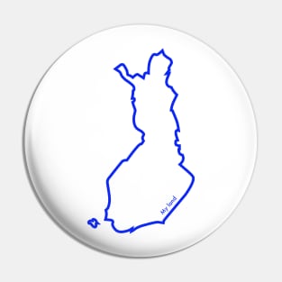 My land Finland map outline Pin