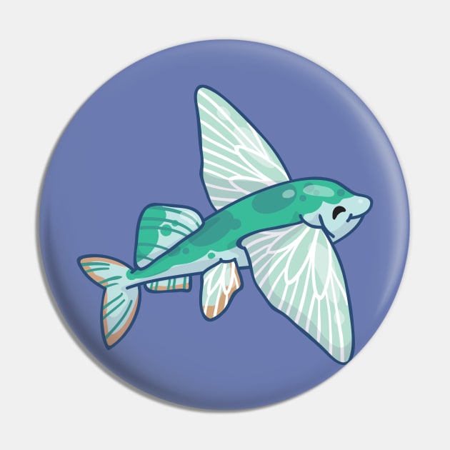 Sailfin Flyingfish Pin by bytesizetreasure