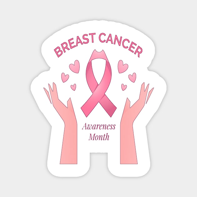 In October We Wear Pink Breast Cancer Awareness Survivor Magnet by Goods-by-Jojo