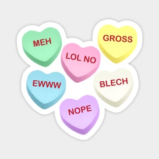 Rude Candy Hearts Magnet