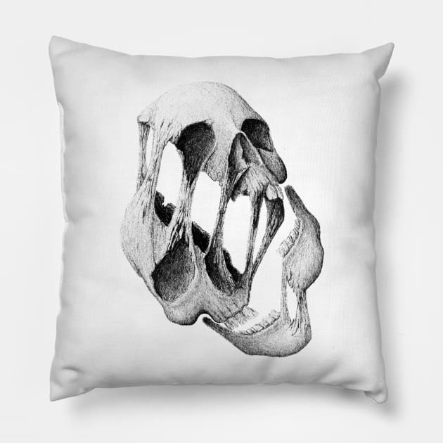 Migraine Split skull Pillow by deavdeav