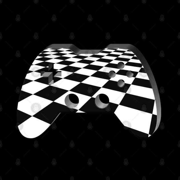 Checker Pattern Gamepad - Gaming Gamer - Controller - Video Game Lover - Graphic Console PC Game by MaystarUniverse