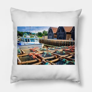 Lobster Traps Montague PEI Pillow