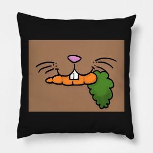 Bunny Mouth With Carrot Face Mask (Chocolate) Pillow