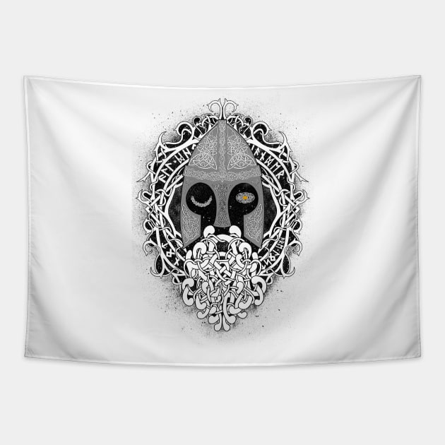 Odin All-Father, Knotwork Design Tapestry by Art of Arklin