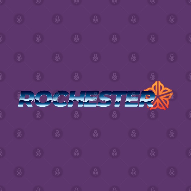 Officially Licensed Chrome Retro Rochester Logo by patrickkingart