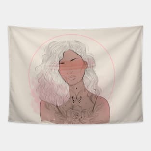 Floral Girl Tapestry