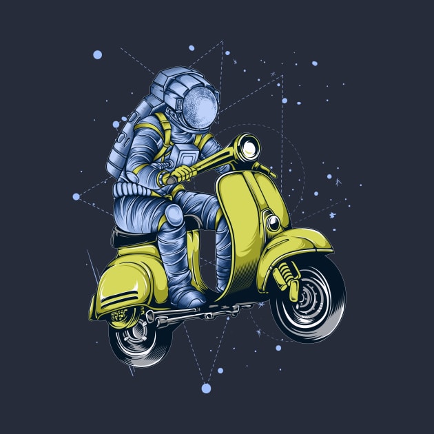 Astronaut Scooter Space by arfpmbd