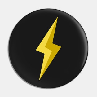 Thunderbolt, Lightning simple logo Pin