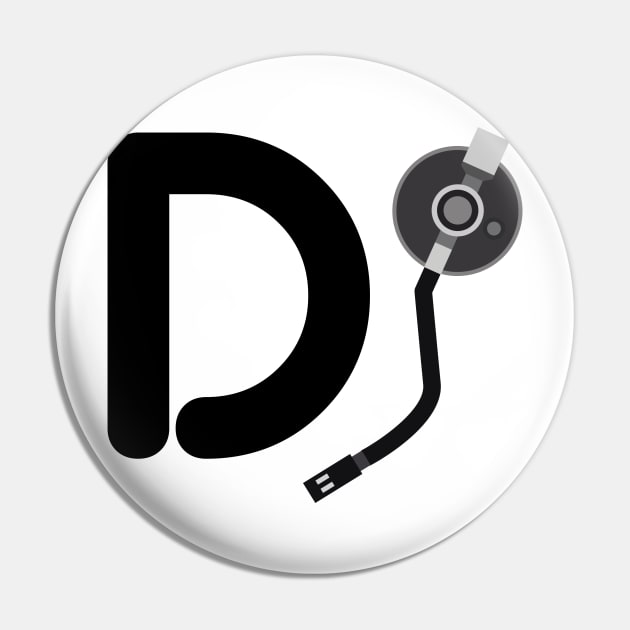 Dj Disc Jockey Turntable Arm Design Music Inspired Pin by UNDERGROUNDROOTS