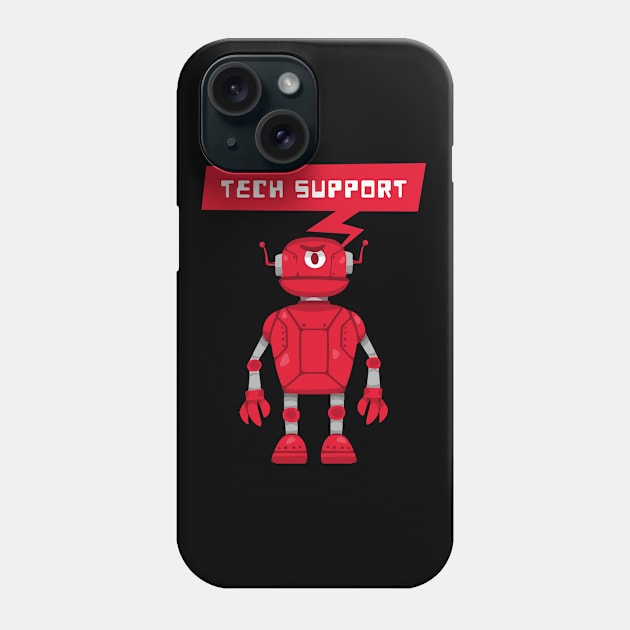 Robot Tech Support Phone Case by letnothingstopyou