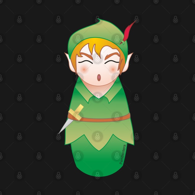 Kokeshi Peter Pan by Pendientera