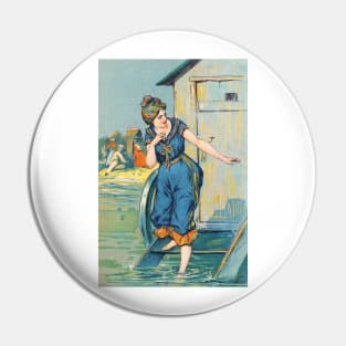 Edwardian lady bather Pin