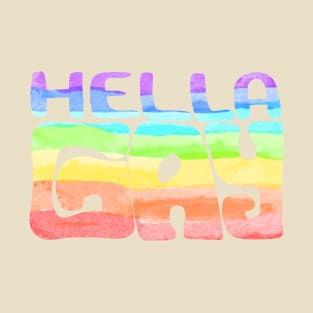 hella gay-watercolor T-Shirt