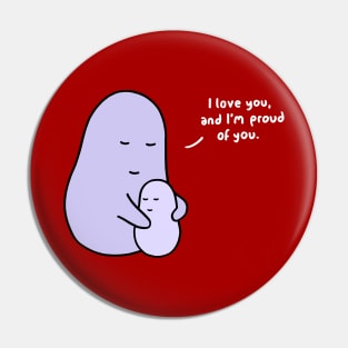 Hug - I Love You (Red) Pin