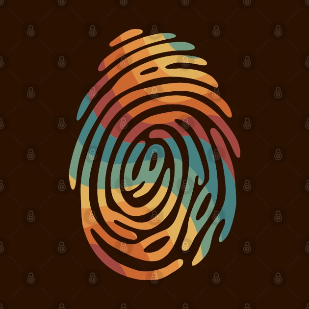 Retro style fingerprint design. by Libretti