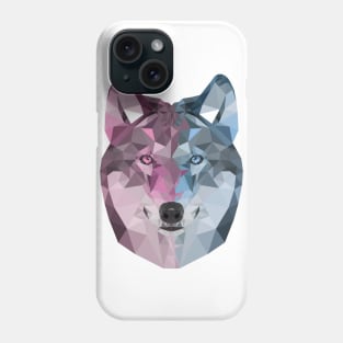 Colourful Geometric Wolf Pattern Phone Case