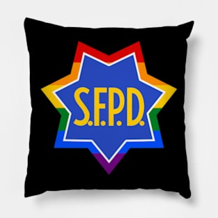 San Francisco Police Department Pride Logo Pillow