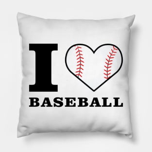 I Love Baseball Pillow