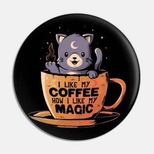 Black Coffee - Cute Cat Dark Magic Gift Pin