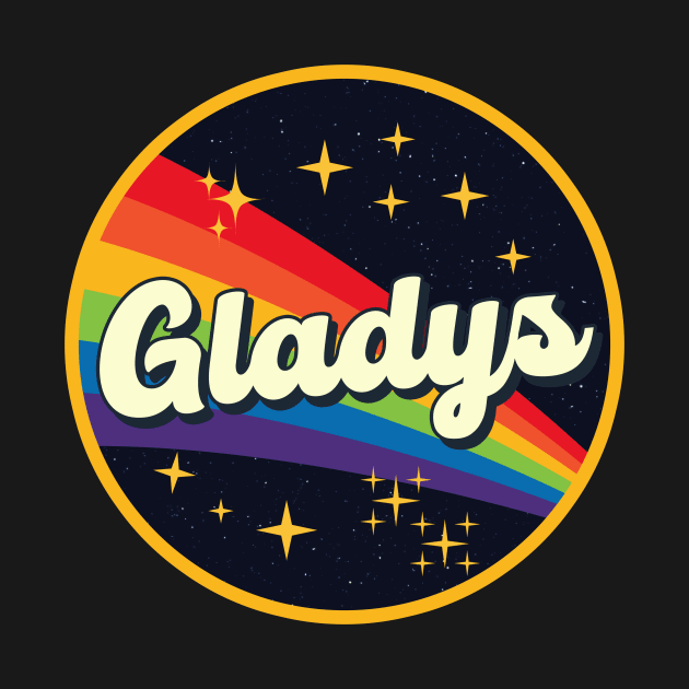 Gladys // Rainbow In Space Vintage Style by LMW Art