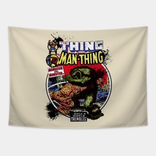 The Man Thing Monster versus Monster Fantastic Battle Tapestry