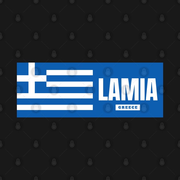 Lamia City with Greek Flag by aybe7elf