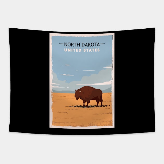 north dakota Tapestry by husnimubarok