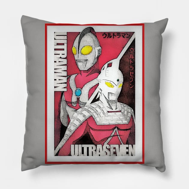 Ultraman & Ultraseven Pillow by SciFi_Kaiju_Guy